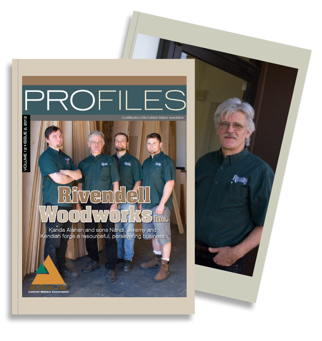 Rivendell Woodworks Team Picture on the cover of Profiles Magazine